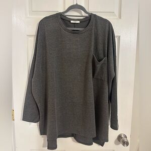 ZENANA Oversized Long Sleeve with Pocket